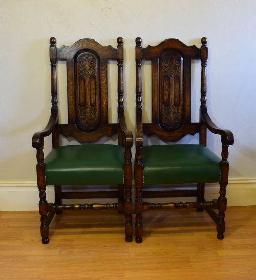 PAIR OF OAK ARM CHAIRS - ADDITIONAL PHOTO 12