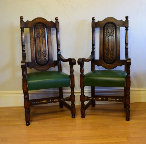 PAIR OF OAK ARM CHAIRS - ADDITIONAL PHOTO 16