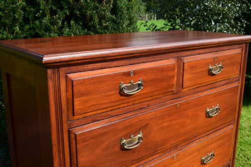 EDWARDIAN MAHOGANY CHEST OF DRAWER'S - ADDITIONAL PHOTO 5
