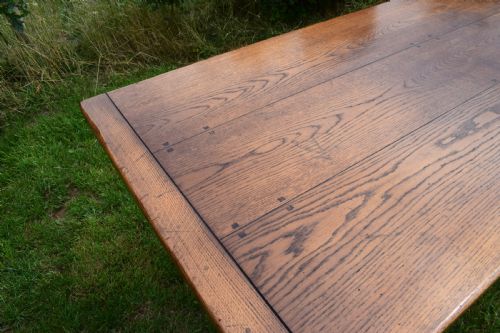 OAK FARMHOUSE REFECTORY TABLE - ADDITIONAL PHOTO 8