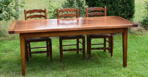 OAK FARMHOUSE REFECTORY TABLE - ADDITIONAL PHOTO 16