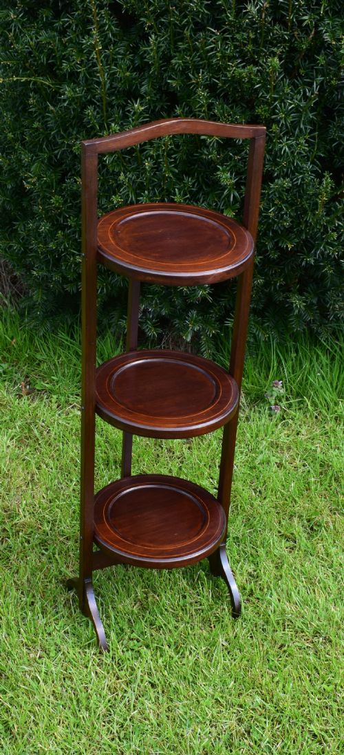 MAHOGANY INLAID CAKE STAND - ADDITIONAL PHOTO 1