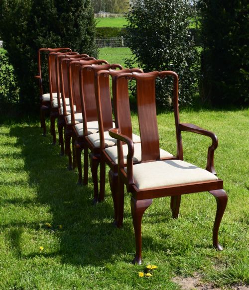 8 QUEEN ANNE STYLE DINING CHAIRS CIRCA 1890 - ADDITIONAL PHOTO 15