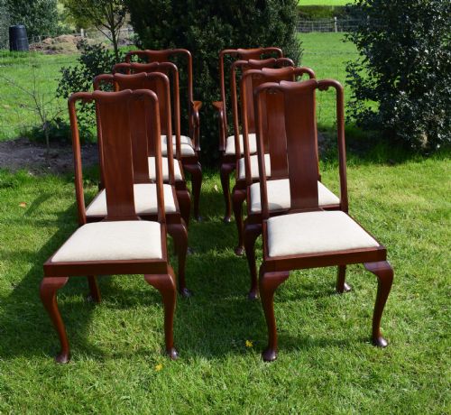 8 QUEEN ANNE STYLE DINING CHAIRS CIRCA 1890 - ADDITIONAL PHOTO 19