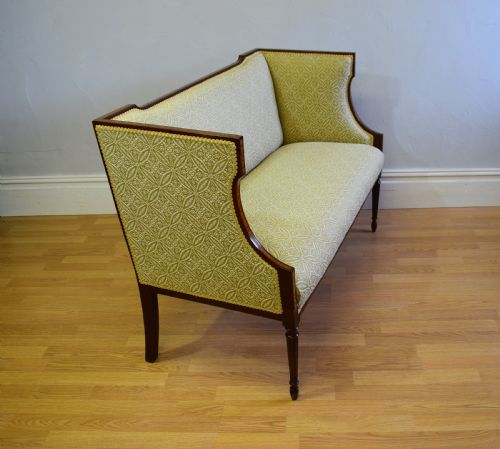 antique edwardian inlaid sofa - CATEGORY: ANTIQUE SOFAS - DATED EDWARDIAN