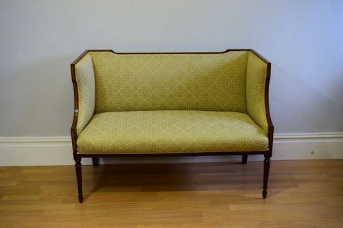 ANTIQUE EDWARDIAN INLAID SOFA - ADDITIONAL PHOTO 1