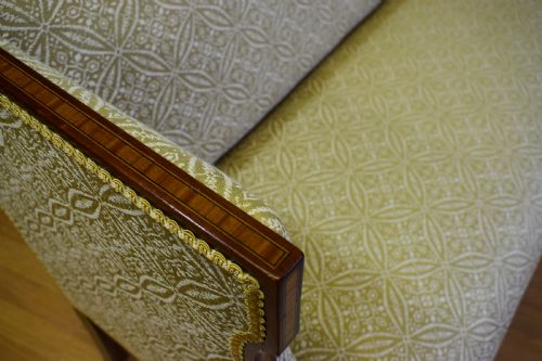 ANTIQUE EDWARDIAN INLAID SOFA - ADDITIONAL PHOTO 4
