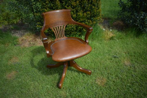 ANTIQUE VICTORIAN OFFICE CHAIR - ADDITIONAL PHOTO 16