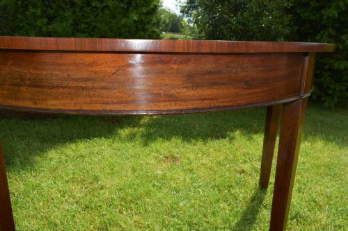 ANTIQUE PAIR OF GEORGIAN PERIOD DEMILUNE TABLES CIRCA 1800 - ADDITIONAL PHOTO 11