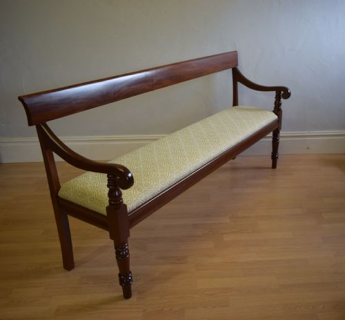 ANTIQUE VICTORIAN BENCH HALL WAITING ROOM - ADDITIONAL PHOTO 2