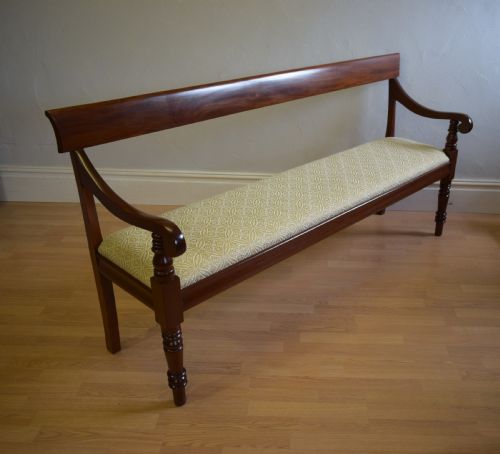 ANTIQUE VICTORIAN BENCH HALL WAITING ROOM - ADDITIONAL PHOTO 3