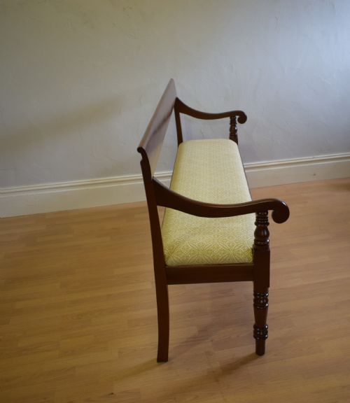 ANTIQUE VICTORIAN BENCH HALL WAITING ROOM - ADDITIONAL PHOTO 4