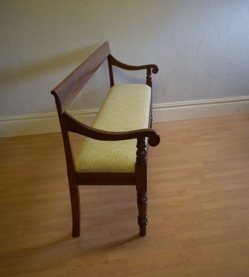 ANTIQUE VICTORIAN BENCH HALL WAITING ROOM - ADDITIONAL PHOTO 5
