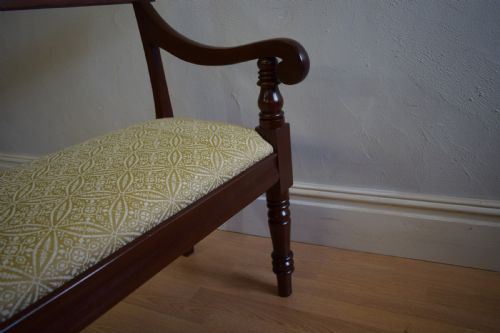 ANTIQUE VICTORIAN BENCH HALL WAITING ROOM - ADDITIONAL PHOTO 7