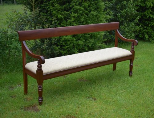 ANTIQUE VICTORIAN BENCH HALL WAITING ROOM - ADDITIONAL PHOTO 11