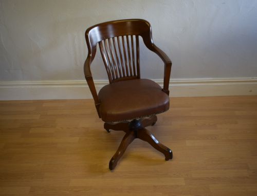 ANTIQUE VICTORIAN OFFICE CHAIR - ADDITIONAL PHOTO 1