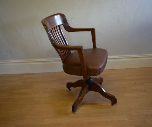 ANTIQUE VICTORIAN OFFICE CHAIR - ADDITIONAL PHOTO 3