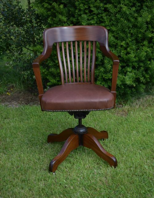 ANTIQUE VICTORIAN OFFICE CHAIR - ADDITIONAL PHOTO 9
