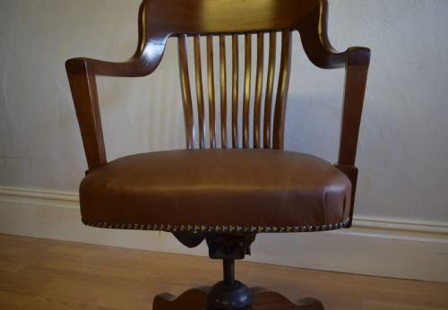 ANTIQUE VICTORIAN OFFICE CHAIR - ADDITIONAL PHOTO 10