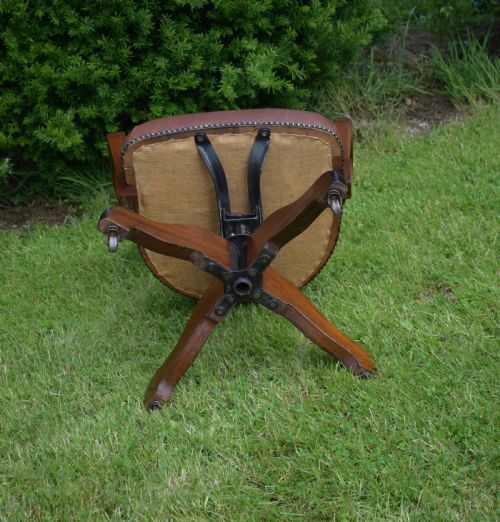 ANTIQUE VICTORIAN OFFICE CHAIR - ADDITIONAL PHOTO 17