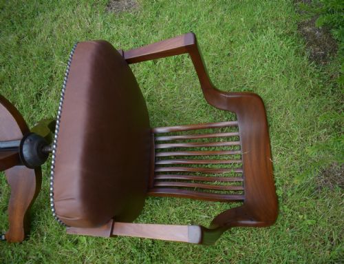 ANTIQUE VICTORIAN OFFICE CHAIR - ADDITIONAL PHOTO 18