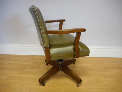 ANTIQUE SWIVEL OFFICE CHAIR - ADDITIONAL PHOTO 2
