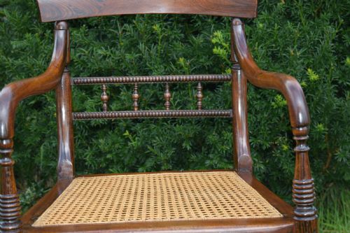 ANTIQUE ENGLISH REGENCY PERIOD CAMPAIGN ARM CHAIR CIRCA 1810 - ADDITIONAL PHOTO 5