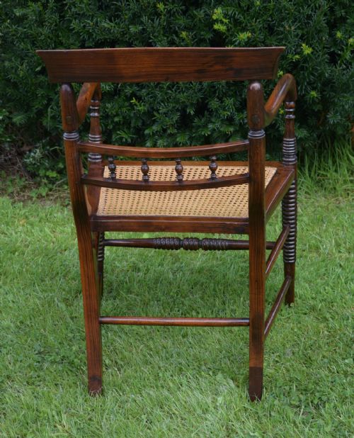 ANTIQUE ENGLISH REGENCY PERIOD CAMPAIGN ARM CHAIR CIRCA 1810 - ADDITIONAL PHOTO 9