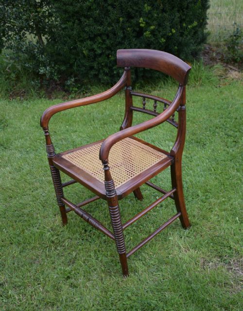 ANTIQUE ENGLISH REGENCY PERIOD CAMPAIGN ARM CHAIR CIRCA 1810 - ADDITIONAL PHOTO 12