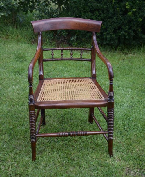 ANTIQUE ENGLISH REGENCY PERIOD CAMPAIGN ARM CHAIR CIRCA 1810 - ADDITIONAL PHOTO 14