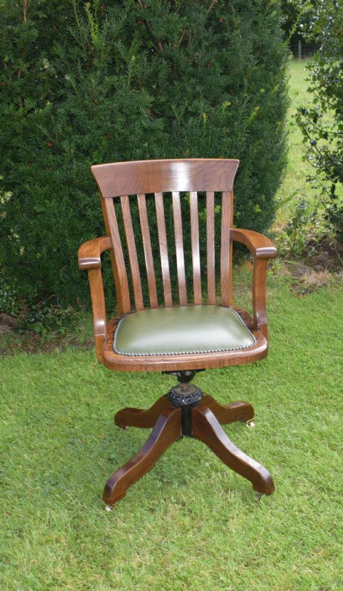 ANTIQUE SWIVEL DESK CHAIR - ADDITIONAL PHOTO 11