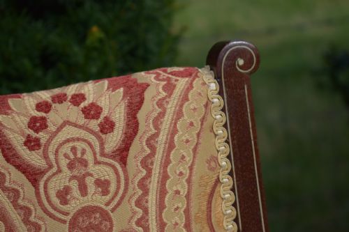 ANTIQUE ARTS CRAFTS MOVEMENT INLAID SOFA COUCH CIRCA 1890 - ADDITIONAL PHOTO 9