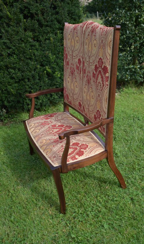 ANTIQUE ARTS CRAFTS MOVEMENT INLAID SOFA COUCH CIRCA 1890 - ADDITIONAL PHOTO 11