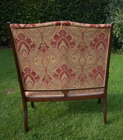 ANTIQUE ARTS CRAFTS MOVEMENT INLAID SOFA COUCH CIRCA 1890 - ADDITIONAL PHOTO 12