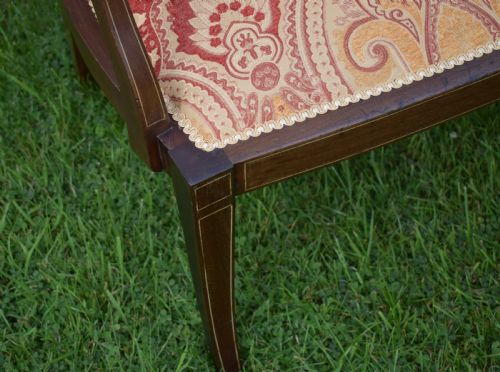 ANTIQUE ARTS CRAFTS MOVEMENT INLAID SOFA COUCH CIRCA 1890 - ADDITIONAL PHOTO 13