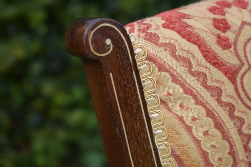 ANTIQUE ARTS CRAFTS MOVEMENT INLAID SOFA COUCH CIRCA 1890 - ADDITIONAL PHOTO 18