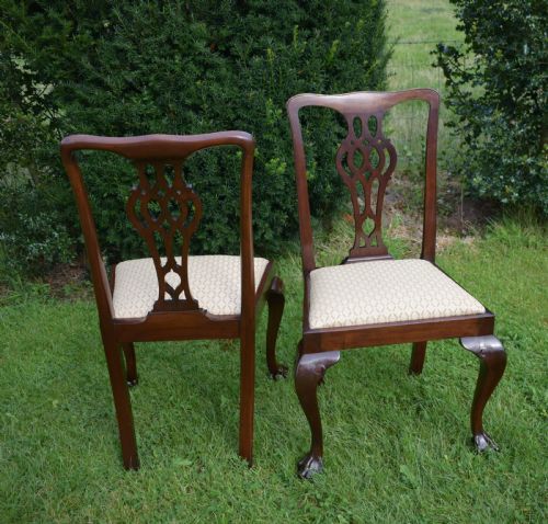 ANTIQUE PAIR OF CHIPPENDALE SIDE CHAIRS - ADDITIONAL PHOTO 6