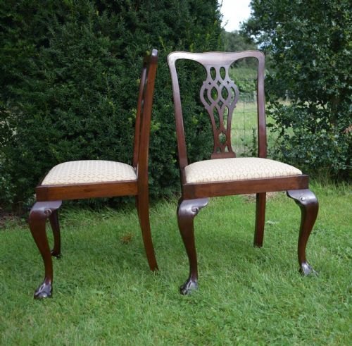 ANTIQUE PAIR OF CHIPPENDALE SIDE CHAIRS - ADDITIONAL PHOTO 7