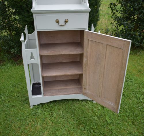 ANTIQUE ARTS CRAFTS HALL STAND - ADDITIONAL PHOTO 14