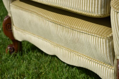 ANTIQUE WING BACK ARM CHAIR - ADDITIONAL PHOTO 4