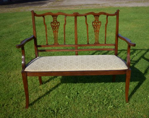antique english edwardian sofa window seat circa 1910 - CATEGORY: ANTIQUE SOFAS - DATED EDWARDIAN