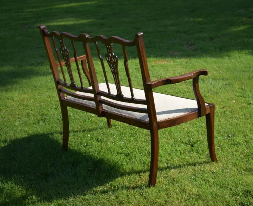 ANTIQUE ENGLISH EDWARDIAN SOFA WINDOW SEAT CIRCA 1910 - ADDITIONAL PHOTO 3