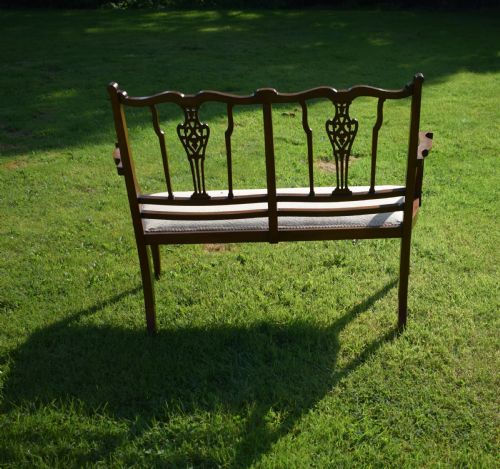 ANTIQUE ENGLISH EDWARDIAN SOFA WINDOW SEAT CIRCA 1910 - ADDITIONAL PHOTO 4