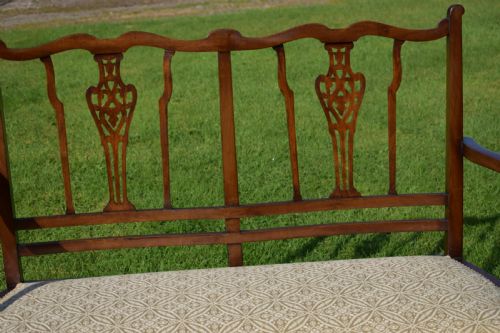 ANTIQUE ENGLISH EDWARDIAN SOFA WINDOW SEAT CIRCA 1910 - ADDITIONAL PHOTO 7