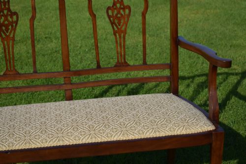 ANTIQUE ENGLISH EDWARDIAN SOFA WINDOW SEAT CIRCA 1910 - ADDITIONAL PHOTO 9