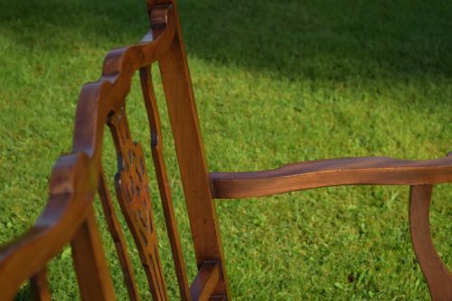 ANTIQUE ENGLISH EDWARDIAN SOFA WINDOW SEAT CIRCA 1910 - ADDITIONAL PHOTO 11