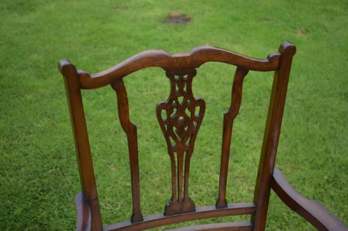 ANTIQUE ENGLISH EDWARDIAN PAIR OF ARM CHAIRS CIRCA 1910 - ADDITIONAL PHOTO 15