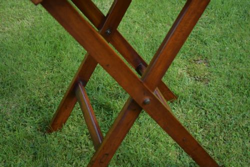ANTIQUE ENGLISH BUTLERS TRAY ON STAND CIRCA 1850 - ADDITIONAL PHOTO 7