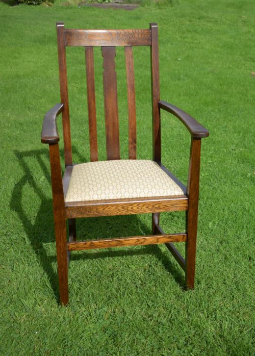 antique arts crafts arm chair - CATEGORY: ANTIQUE CHAIRS - DATED 1900
