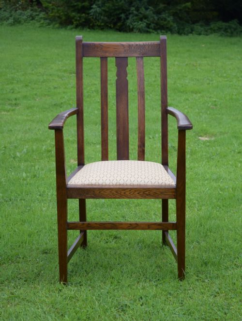 ANTIQUE ARTS CRAFTS ARM CHAIR - ADDITIONAL PHOTO 2